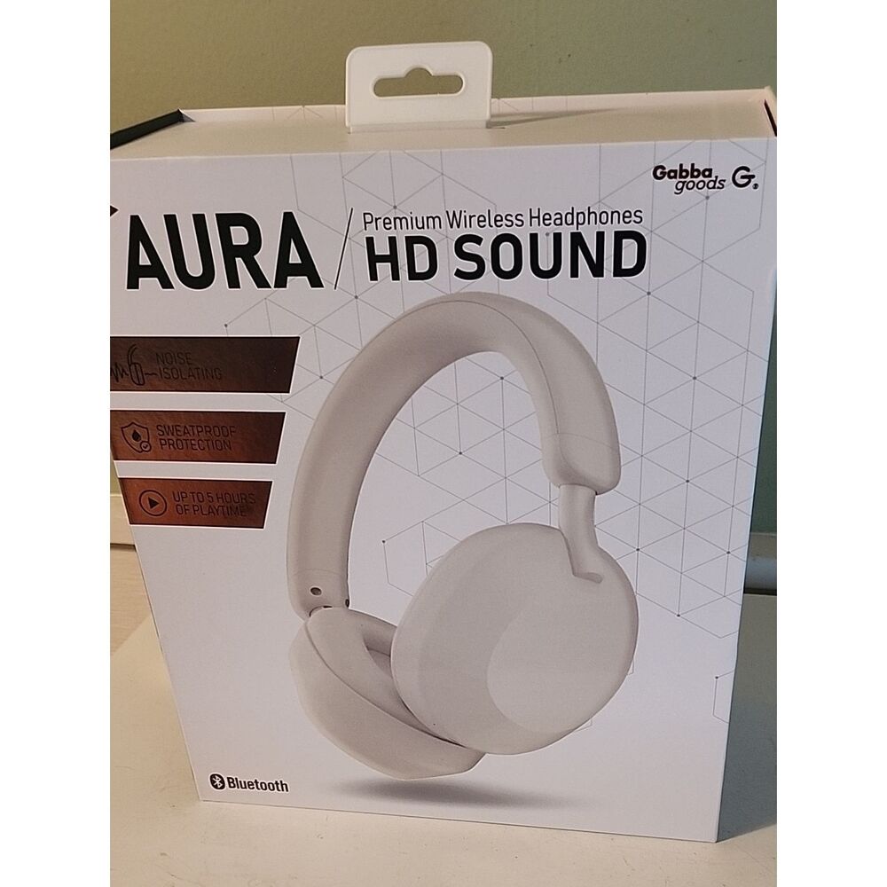 Gabba Goods AURA HD Sound Wireless Headphones - White
